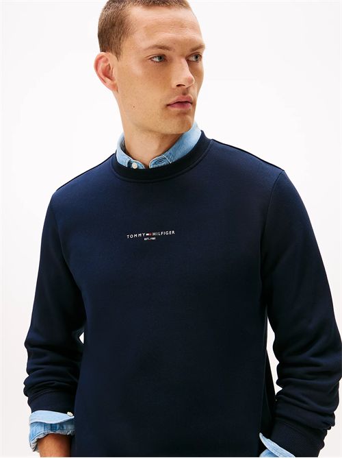 Pullover in felpa con nastro iconico TOMMY HILFIGER | MW0MW33639DW5